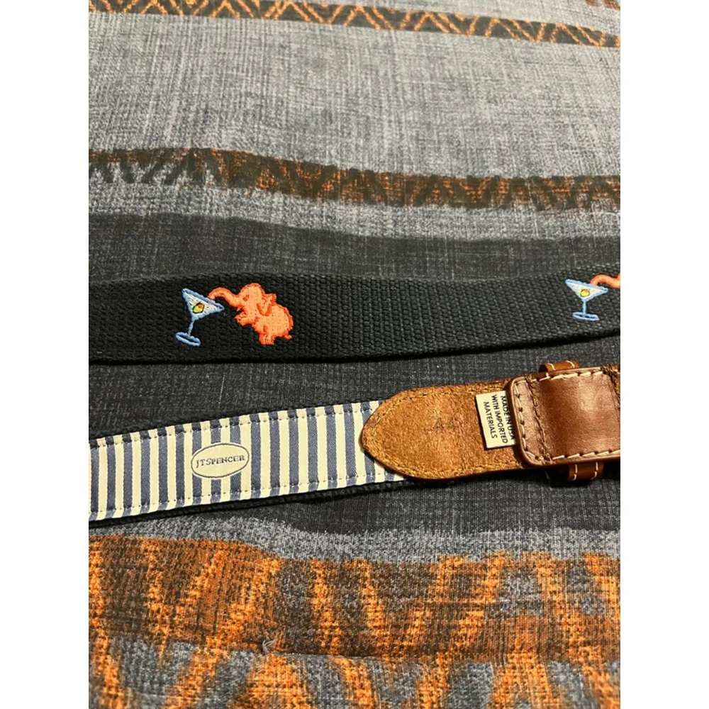 Men's JT Spencer Belt, Size 44 , Gray